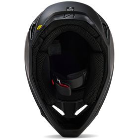 Casque cross Fox V1 Solid Noir Mat 2025 Dessous