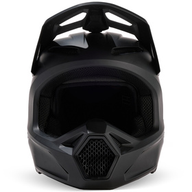 Casque cross Fox V1 Solid Noir Mat 2025 Devant