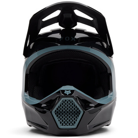 Casque cross Fox V1 Taunt Noir 2025 Devant