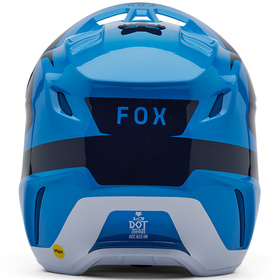 Casque cross Fox V3 Divider Bleu 2025 Derrière