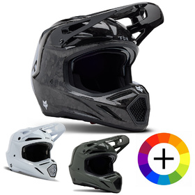 Casque cross Fox V3 RS Carbon Solid 2025