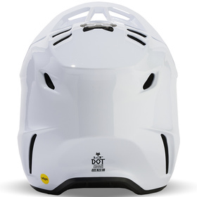 Casque cross Fox V3 RS Carbon Solid Blanc 2025 Derrière