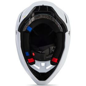 Casque cross Fox V3 RS Carbon Solid Blanc 2025 Dessous