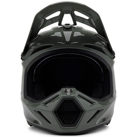 Casque cross Fox V3 RS Carbon Solid Dark Stone 2025 Devant