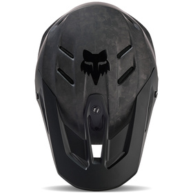 Casque cross Fox V3 RS Carbon Solid Noir Mat 2025 Dessus