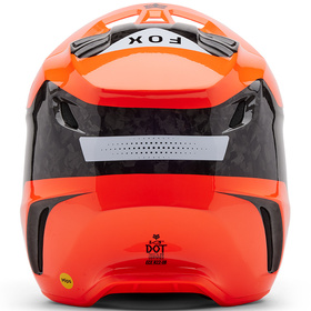 Casque cross Fox V3 RS Infinite Orange Fluo 2025 Derrière