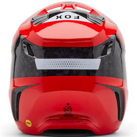 Casque cross Fox V3 RS Infinite Rouge Fluo 2025 Derrière