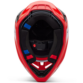 Casque cross Fox V3 RS Infinite Rouge Fluo 2025 Dessous