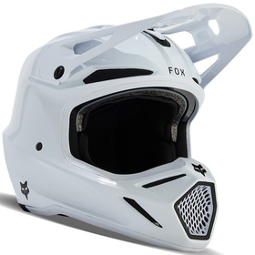 Casque cross Fox V3 RS Carbon Solid Blanc 2025