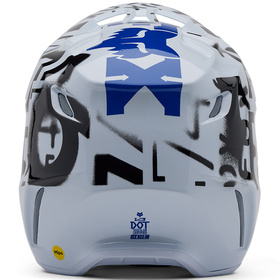 Casque cross Fox V3 Seventy4 Blanc 2025 Derrière