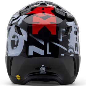 Casque cross Fox V3 Seventy4 Noir 2025 Derrière