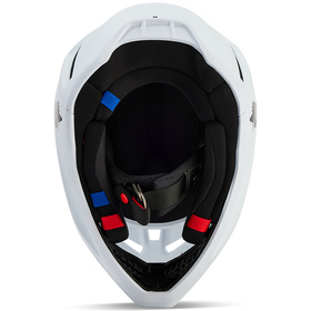 Casque cross Fox V3 Solid Blanc Mat 2025 Dessous