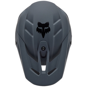 Casque cross Fox V3 Solid Gris 2025 Dessus