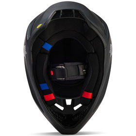 Casque cross Fox V3 Solid Noir Mat 2025 Dessous