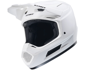 Casque cross Kenny Performance Solid White 2025 Côté