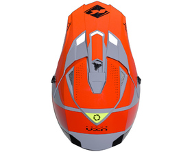 Casque cross Kenny Track Grey Orange 2025 Dessus