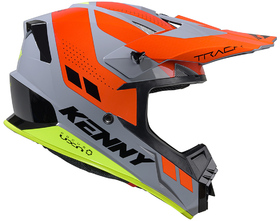 Casque cross Kenny Track Grey Orange 2025