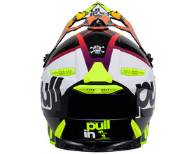 Casque cross Pull-In Trash Neon 2025 Derrière