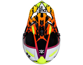 Casque cross Pull-In Trash Neon 2025 Dessus