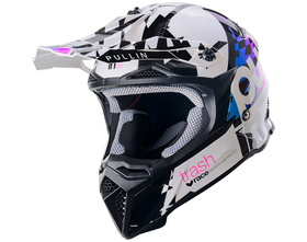 Casque cross Pull-In Trash White 2025 Côté