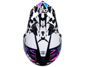 Casque cross Pull-In Trash White 2025 Dessus