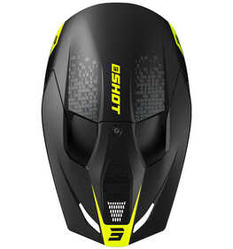 Casque cross Shot Furious Draw Jaune Fluo 2025 Dessus