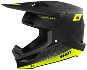 Casque cross Shot Furious Draw Jaune Fluo 2025