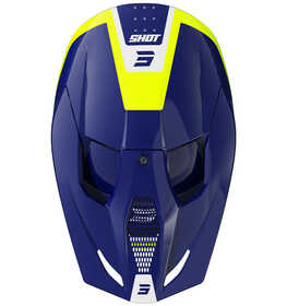 Casque cross Shot Furious League Bleu-Jaune Fluo 2025 Dessus