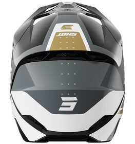 Casque cross Shot Furious League Noir-Gold 2025 Derrière