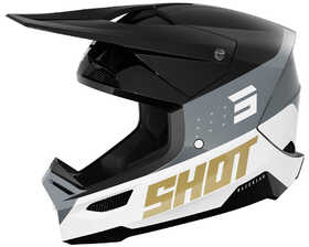 Casque cross Shot Furious League Noir-Gold 2025