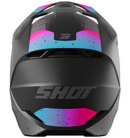 Casque cross Shot Furious Mirage Bleu-Rose 2025 Derrière