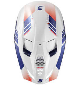 Casque cross Shot Furious Mirage Bleu-Rouge 2025 Dessus