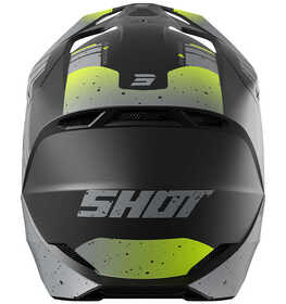 Casque cross Shot Furious Mirage Gris-Jaune Fluo 2025 Derrière