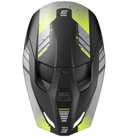 Casque cross Shot Furious Mirage Gris-Jaune Fluo 2025 Dessus