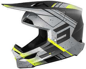 Casque cross Shot Furious Mirage Gris-Jaune Fluo 2025