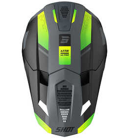 Casque cross Shot Lite Ultra Jaune Fluo 2025 Dessus