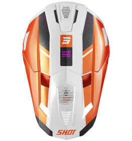 Casque cross Shot Lite Ultra Orange 2025 Dessus