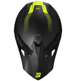 Casque cross Shot Pulse Element Jaune Fluo 2025 Dessus