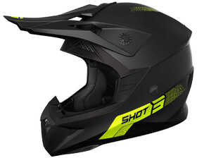 Casque cross Shot Pulse Element Jaune Fluo 2025