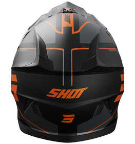 Casque cross Shot Pulse Lines Noir-Orange 2025 Derrière