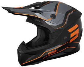 Casque cross Shot Pulse Lines Noir-Orange 2025