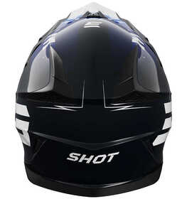 Casque cross Shot Pulse X-Trem Bleu 2025 Derrière