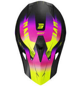 Casque cross Shot Pulse X-Trem Rose-Jaune Fluo 2025 Dessus