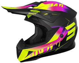 Casque cross Shot Pulse X-Trem Rose-Jaune Fluo 2025