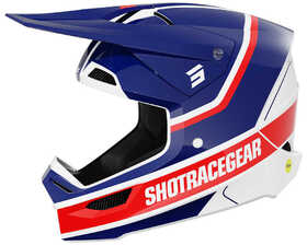 Casque cross Shot Race Mythic Bleu-Rouge 2025