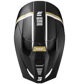 Casque cross Shot Race Mythic Noir-Gold 2025 Dessus