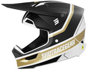 Casque cross Shot Race Mythic Noir-Gold 2025