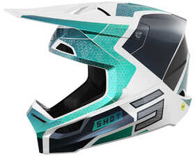 Casque cross Shot Race Phaser Bleu-Turquoise 2025