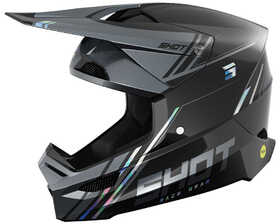 Casque cross Shot Race Sprint Noir-Holographic 2025