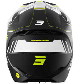 Casque cross Shot Race Sprint Noir-Jaune Fluo 2025 Derrière